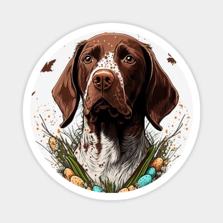 Pointer Dog happy easter day Magnet